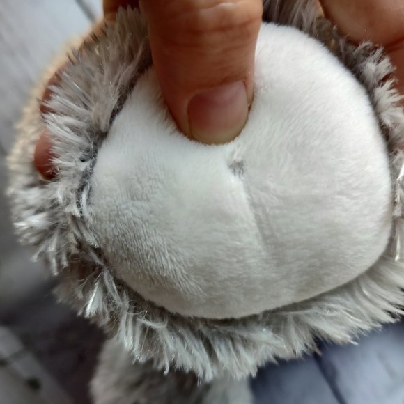 Build A Bear Grey Kitty Cat Stuffed Animal Plush 17" BABW Pink Nose Ear - Picture 10 of 10